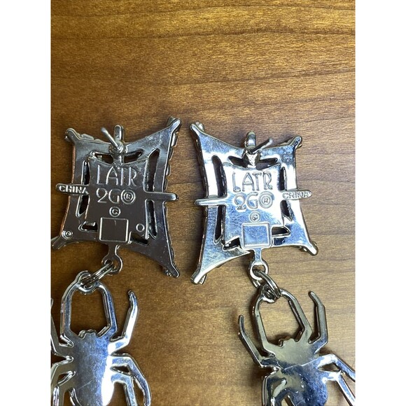 Lunch at the Ritz LATR 2Go Spiderweb Dangle Halloween Pierced Earrings - Picture 7 of 11